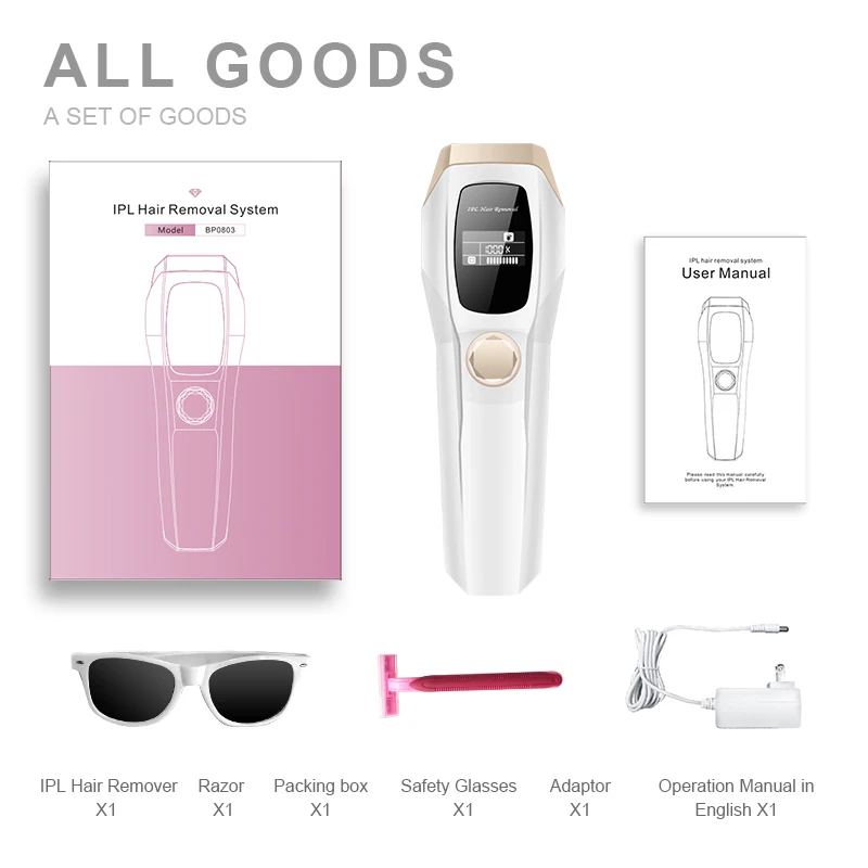 Новый дизайн безболезненное удаление волос с сенсорным экраном перманентное лазерное устройство Ipl