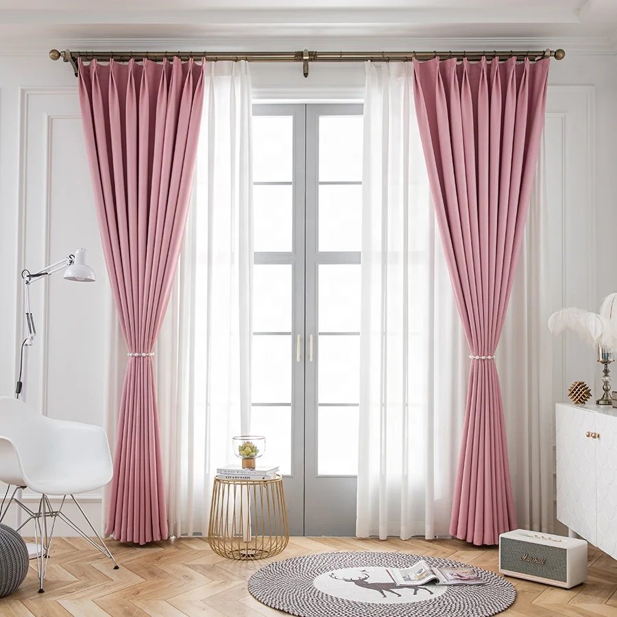 Wholesale roll fabric Modern insulation living room door hotel home bedroom luxury Drapes Window blackout curtains