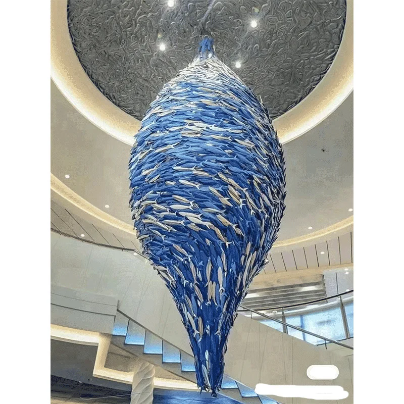 Glazed fish lamp glass plastic art lamp sand table crystal chandelier