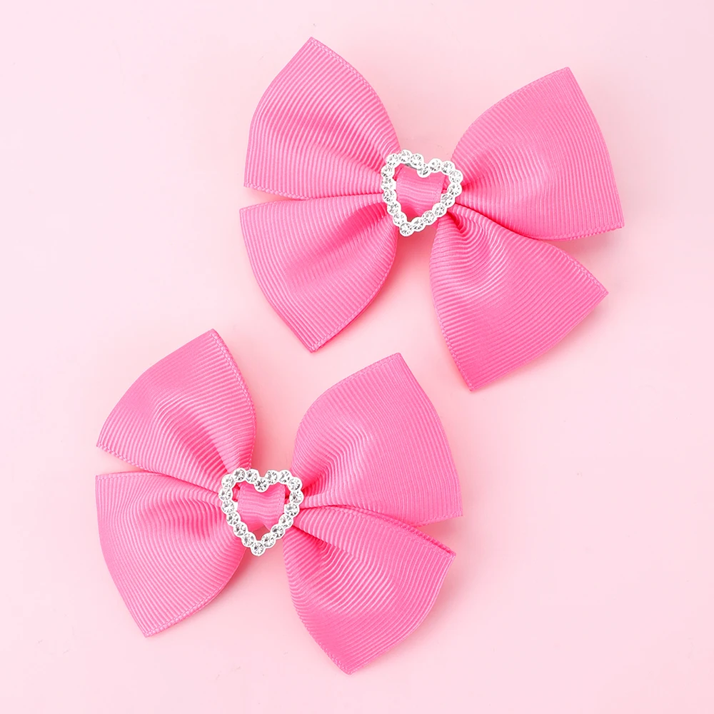 Factory Customized Colors Grosgrain Ribbon Hair Bows With Alligator Clips