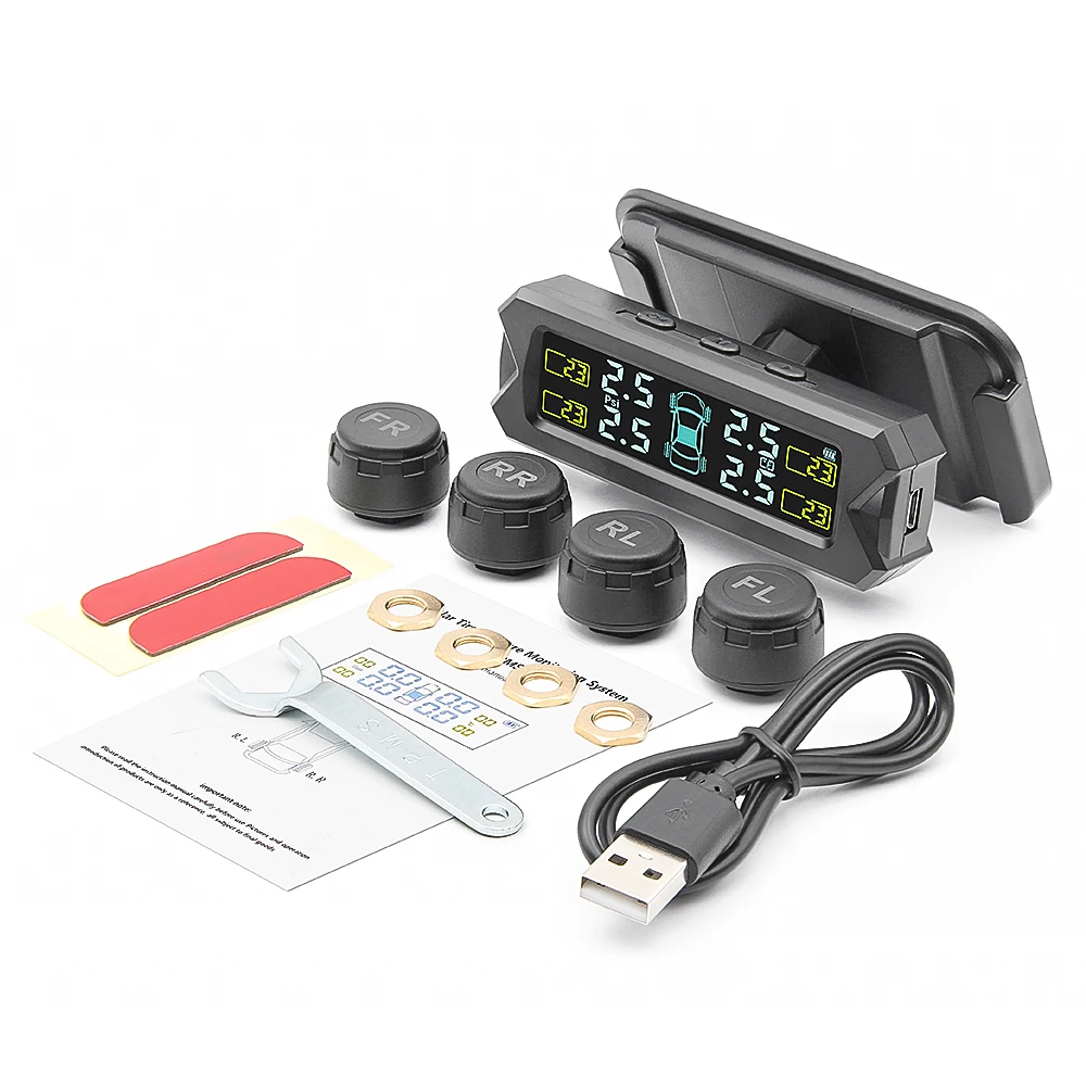 Car TPMS Sensor Solar Energy External TPMS Car Tire Pressure Monitoring System