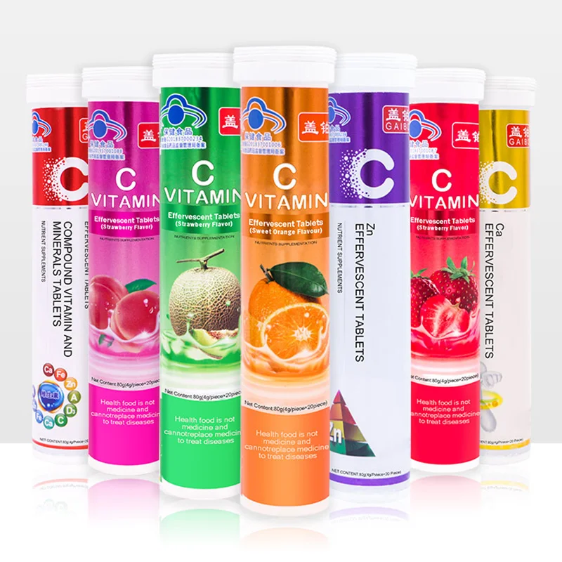  Органические ароматизированные черники Effervescent таблетки для оптовой продажи
