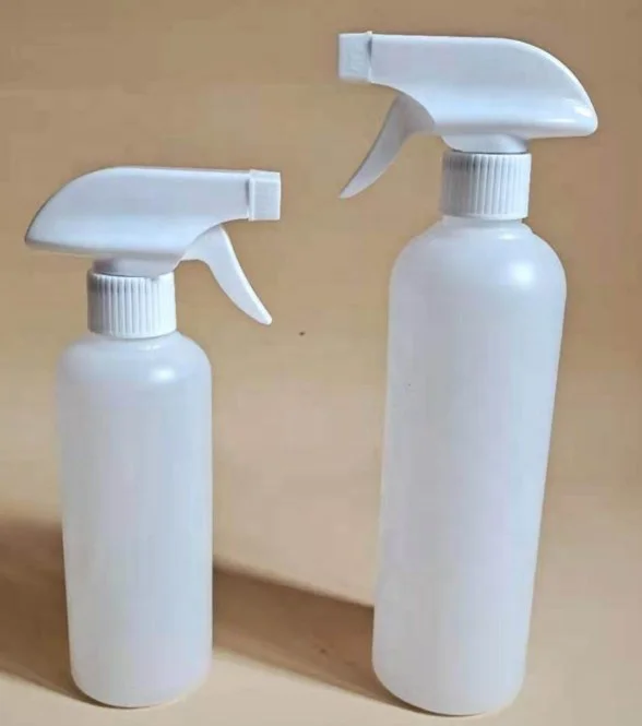 In stock 500ml Black HDPE Detergente Trigger Spray Plastic Bottles for Washing Liquid