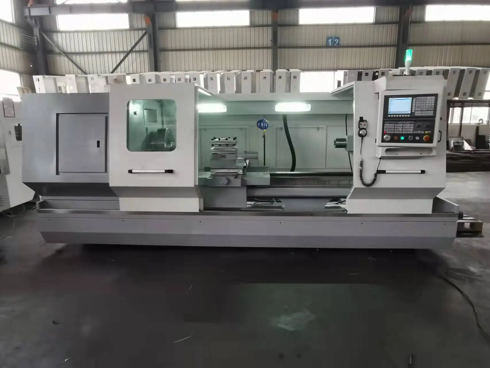 SUPERTECH CK6180/3000 CNC flat Bed Machine Turning Center Hydraulic Chuck Head CNC Lathe Live Tooling