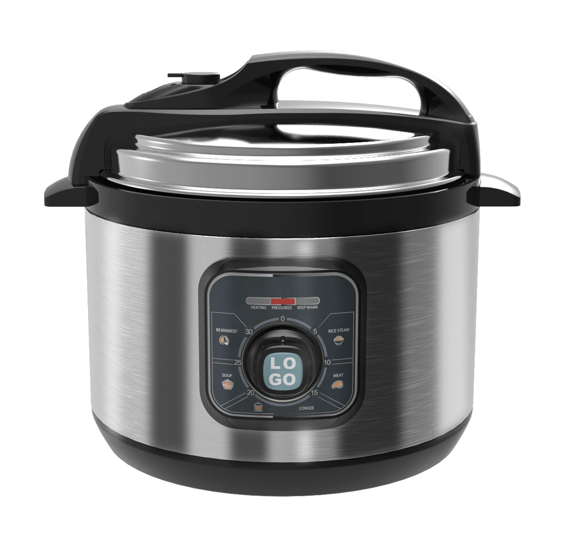 YBD100H Metal 220V 10L 70KPA  freon-free 5in1 Mechanical Kitchen electric pressure cooker multi functional 10l