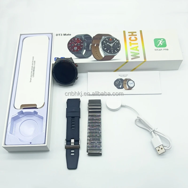 New DT3 Mate Men Smart Watch 1.5 Inch HD Screen NFC Smartwatch BT Call Digital Wristwatch Watch GPS Tracker Fitness Bracelet