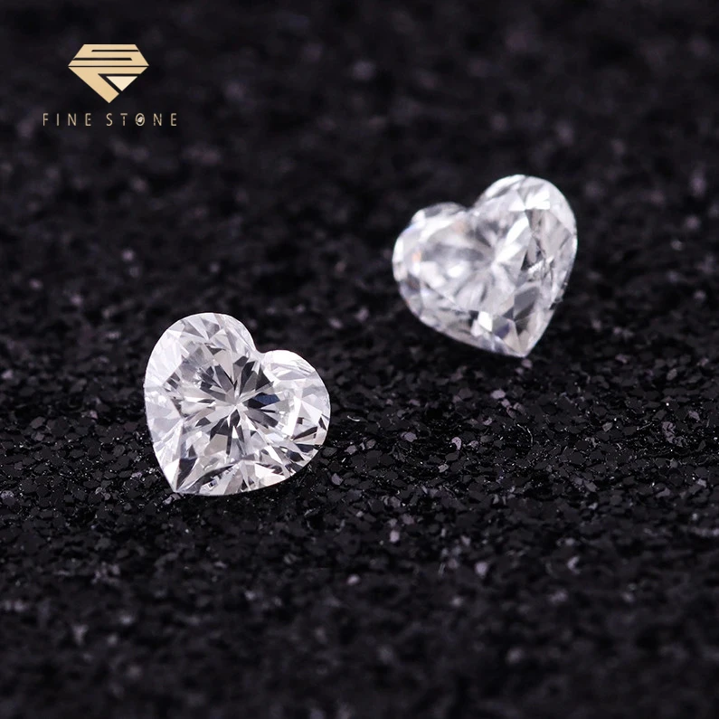 Custom all size 0.13carat-0.74carat Heart shape 1.0carat Lab Diamond GIA DEF VS 2EX Fancy cut loose heart cut lab CVD diamond