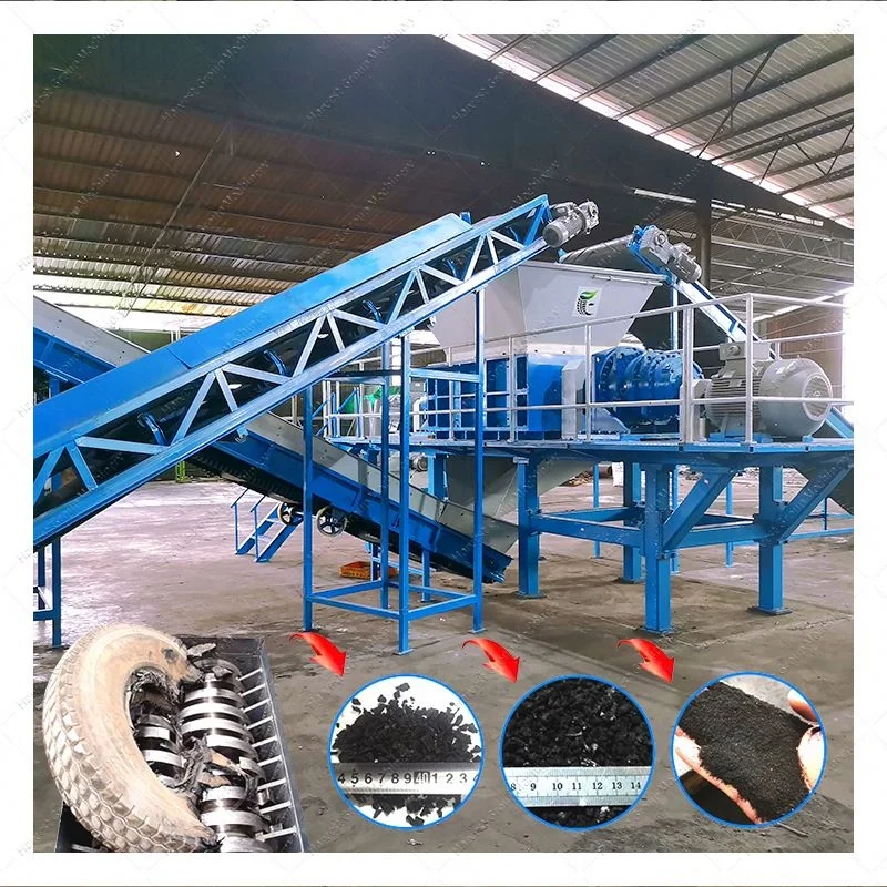 Automatic Waste Tire Granulator Machines Recycling Production Line Tire Powder Recycling tyre recycling plant cost