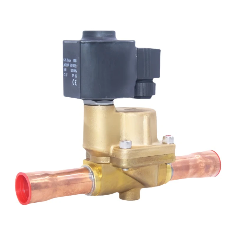 25mm Air Conditioning Piston Solenoid Valve Welding 220V Coil DC Cold Storage Chiller Refrigeration Solenoid Valve
