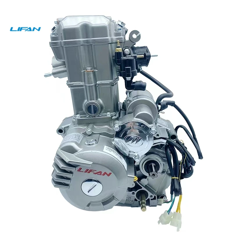 Двигатель LIfan 200cc с водяным охлаждением, 4-тактный двигатель мотоцикла в сборе, трехколесный двигатель 200cc для мотоцикла