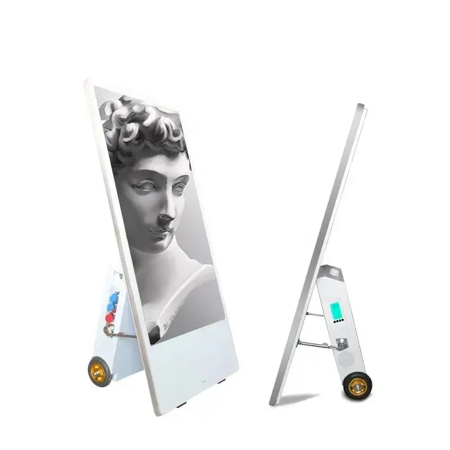 Best Selling Capacitive Battery Powered High Brightness Moveable Advertising Equipment Screen Floor Standing Outdoor 6mm