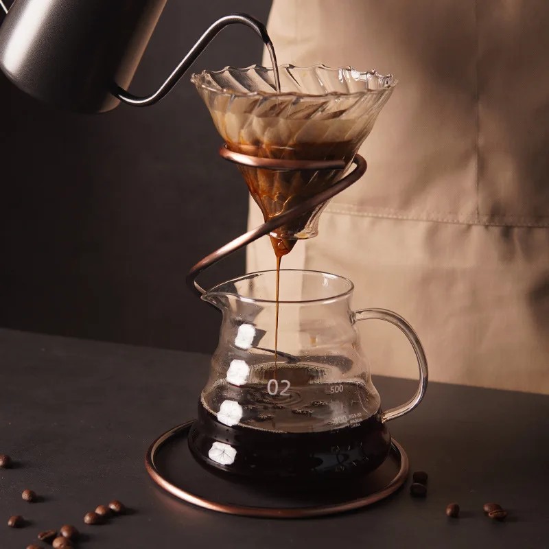 Cheap Price Artist Design Drip Coffee For Filter Cup Holder Metal Shelf Coffee Dripper Stand V shape 60 Drip For Barista