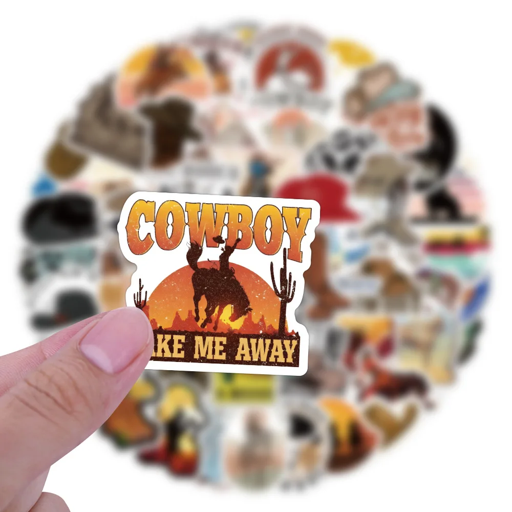60 шт. новый дизайн Западные Ковбойские граффити наклейки гитара скейтборд водонепроницаемый декоративный стикер оптом