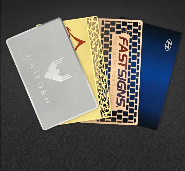 Custom Metal Business Card with Logo Design Engraved Luxury Membership Visit Card Stainless Steel Finish Laser Cut Business Card