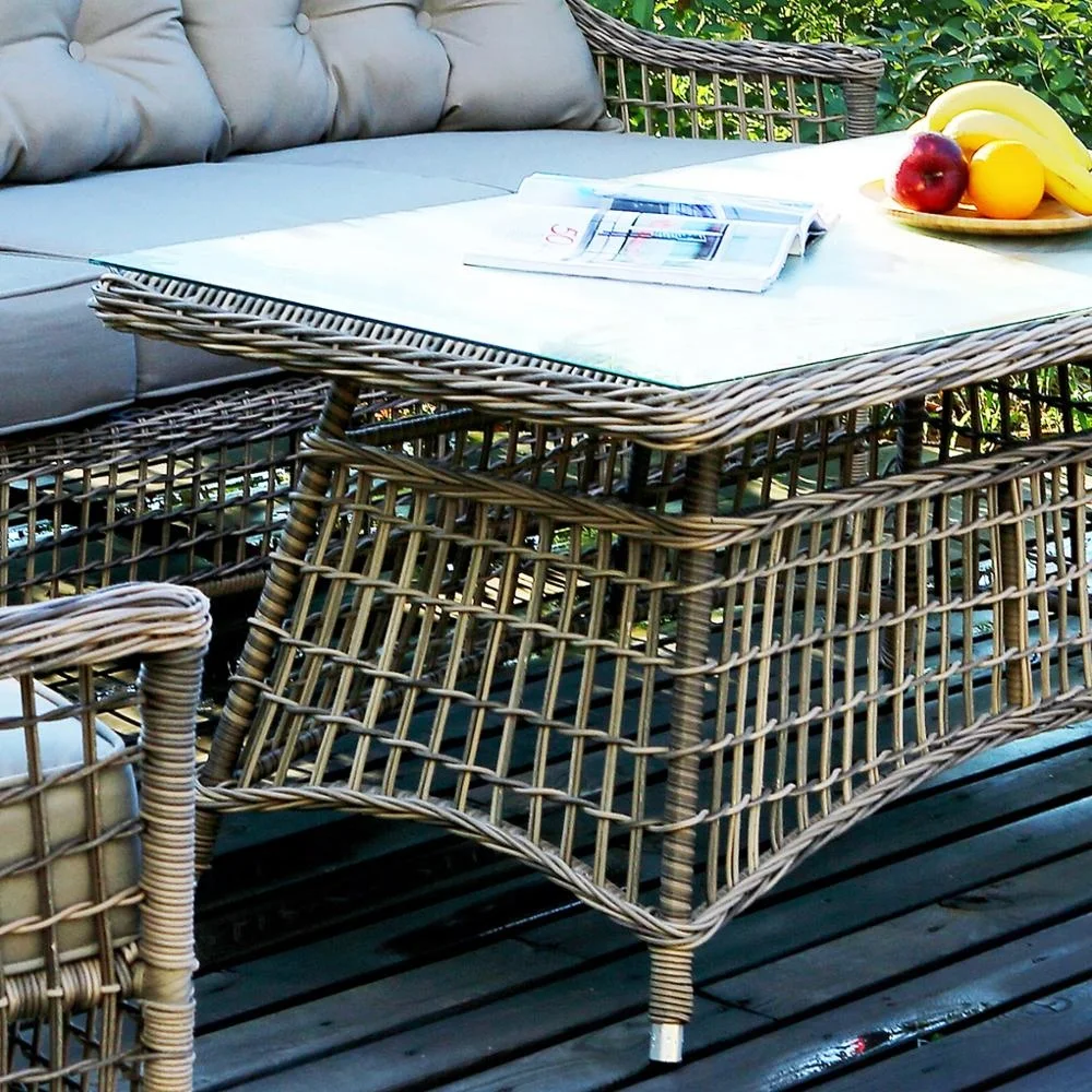 4pcs outdoor round rattan sofa set furniture used wicker patio furniture