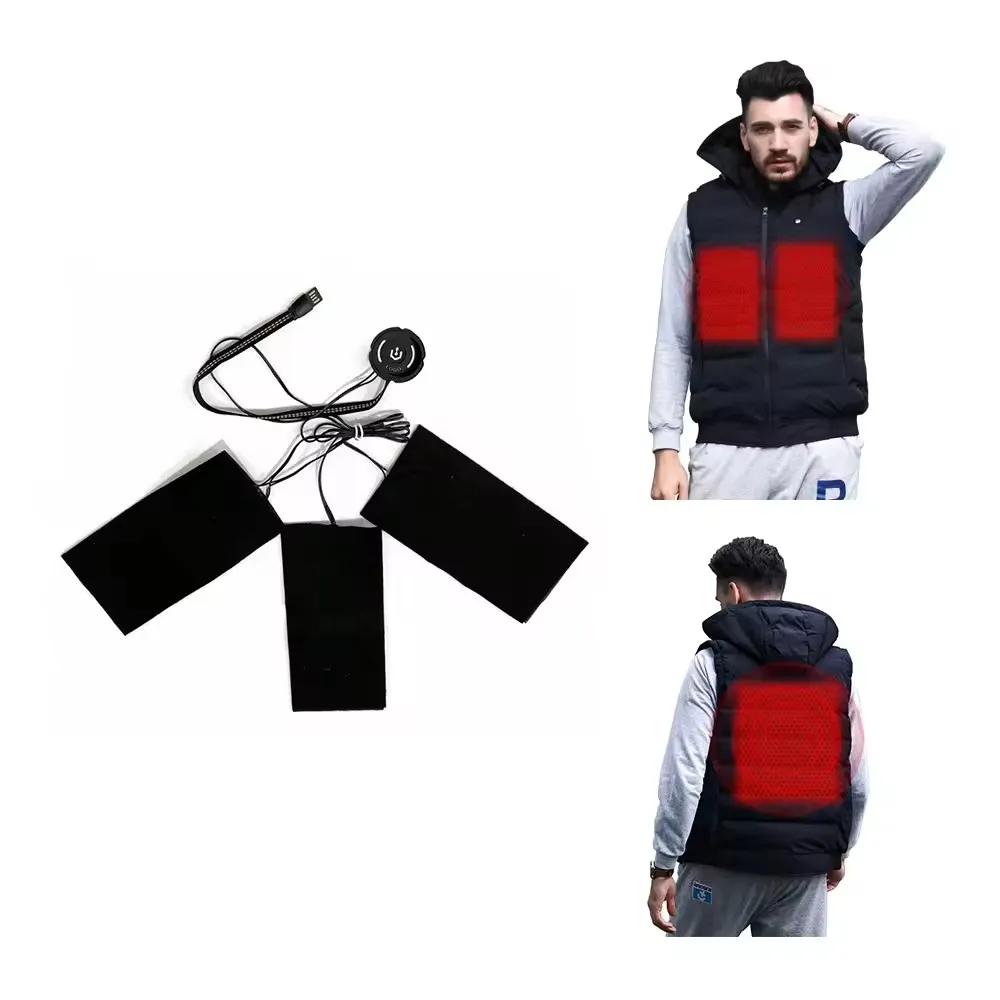 New carbon nanotube heating sheet integrated flexible fabric heating cloth heating suit vest coat thermal pants