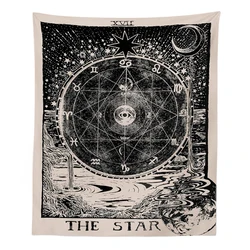 Home Decor Star Sun Moon Tapestry Design Printed Wall Hanging Tapestry 150x130cm