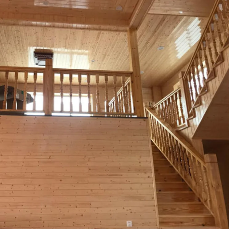 Custom living room bed room small wooden living house villa prefab log house