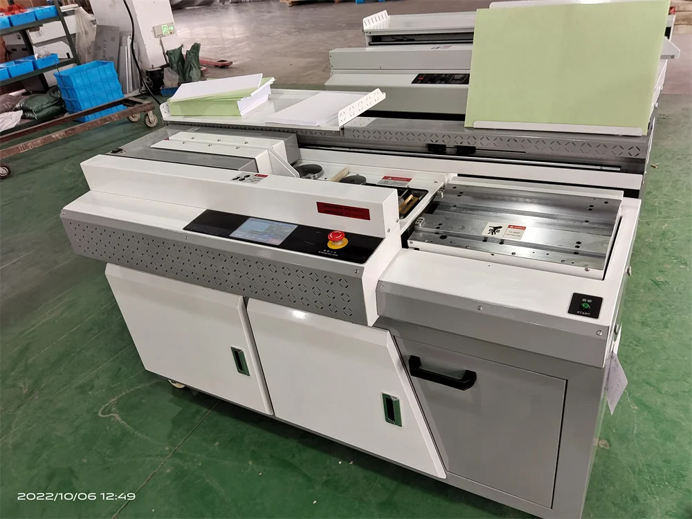 High Speed Automatic Book Binding Machine Perfect Glue Binding Machine With Cover Feeder