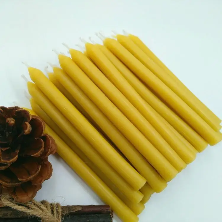 Hot sale eco-friendly unscented beeswax candles for church and household use