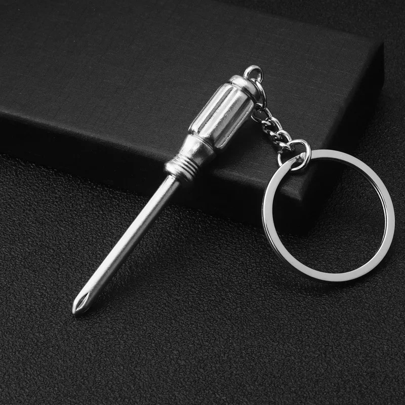 China Manufacturer Silver Key Rings Keyrings With Ring Mini Shovel Axe Saw Keychain