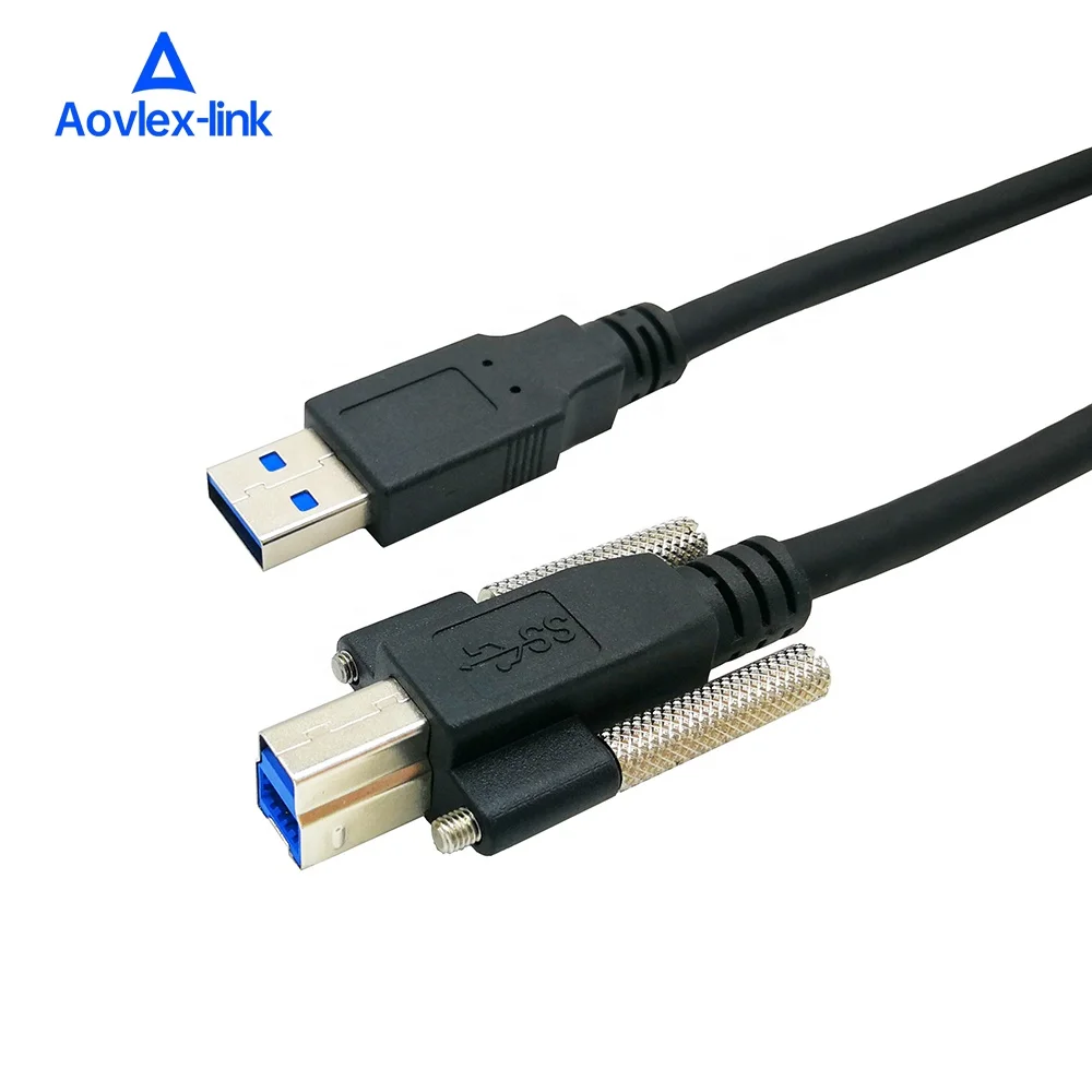 OEM USB 3.0 A male to USB 3.0 B male with Locking Screw USB 3.0 cable Printer cable