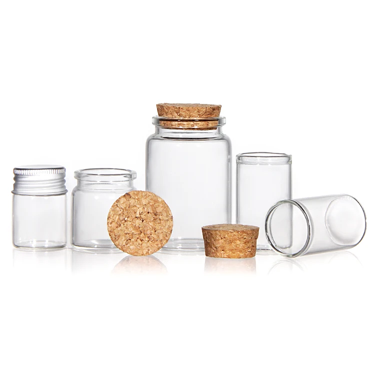 47Mm Diameter Durable Portable Diy Containers Straight Mouth  Small Glass Bottles For Diy