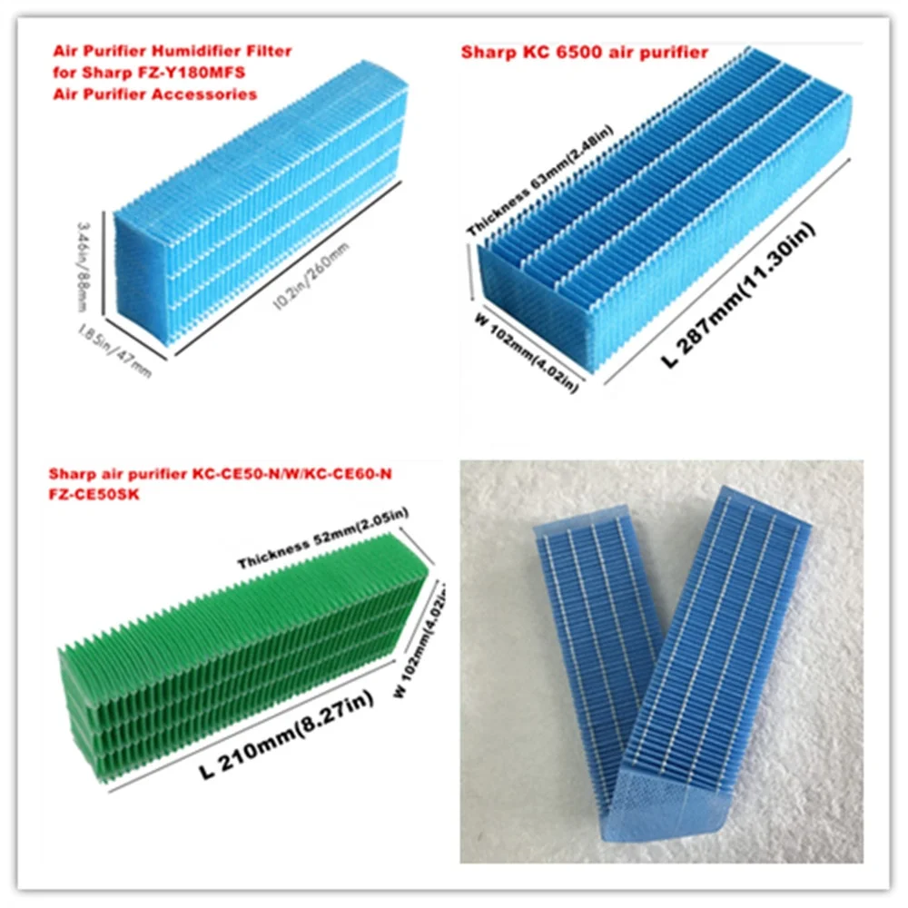 air purifier filter replacement Sharp humidification filter for air purifier parts Vacuum cleaner accessory blue&green