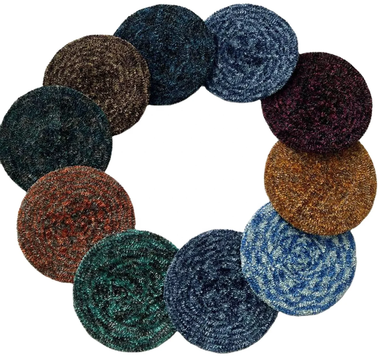 wholesale Ladies Winter Colorful Chic Slouchy Ribbed Crochet Knit Beret Beanie Hat for Jew