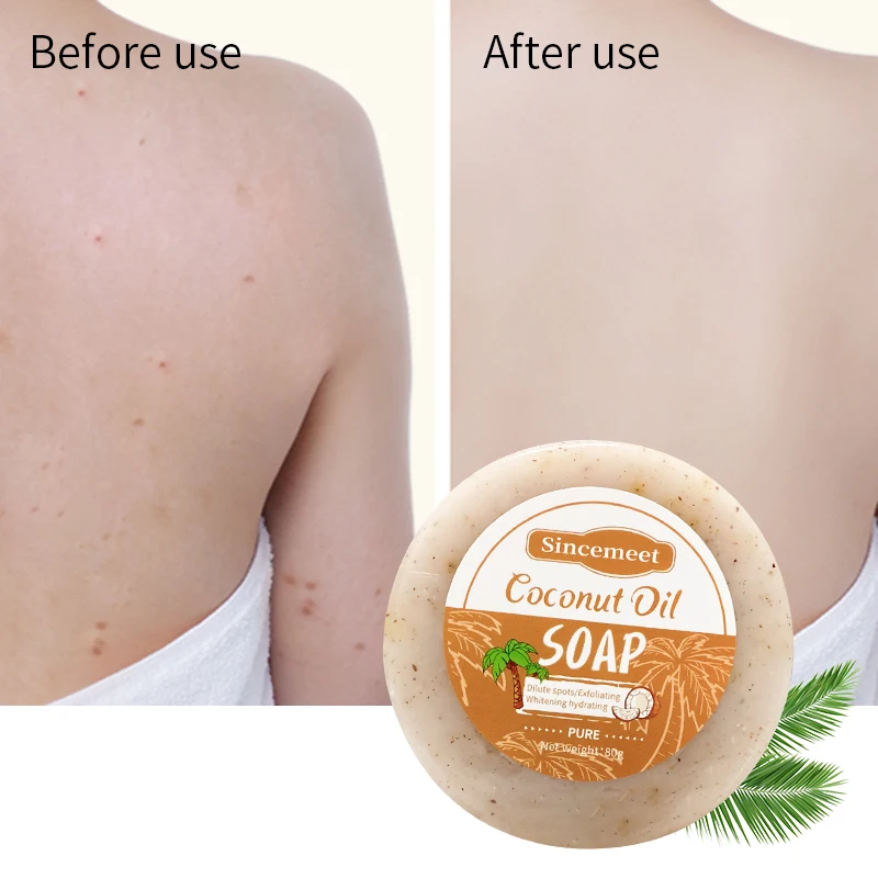 Private label OEM Facial Care products Transparent Soap Base Vegan Whitening Coconut Oil Face Bath Soap