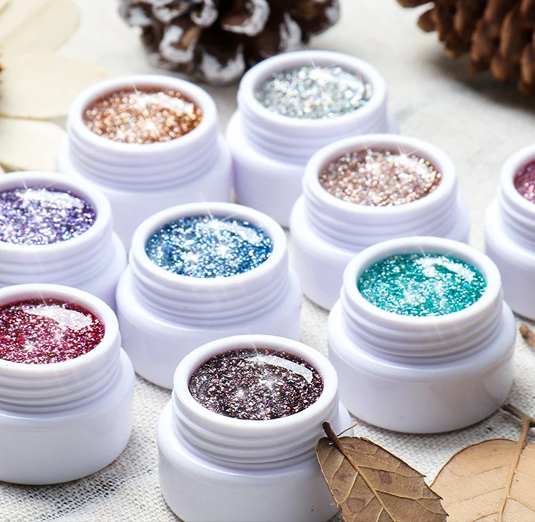 
5ml Peacock Rainbow Platinum Glue Nail Art Phototherapy Glue Bright Shining Super Flash Radiant Shining Nail Polish UV Gel Glue 