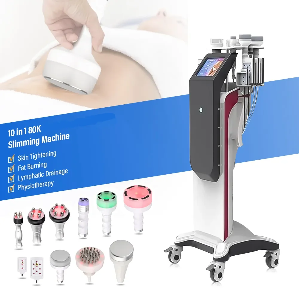 Vertical sap 10in1 80k weight loss machine RFs skin tightening bio brush vacuum 80k cavit machine 80 k