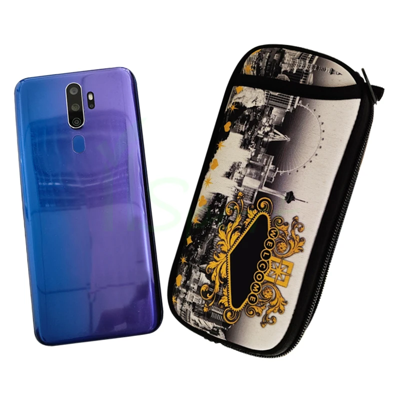 Neoprene Insulated Cell Phone Carry Bag Waterproof Custom Mobile Phone Sleeve Zipper Protector Cover