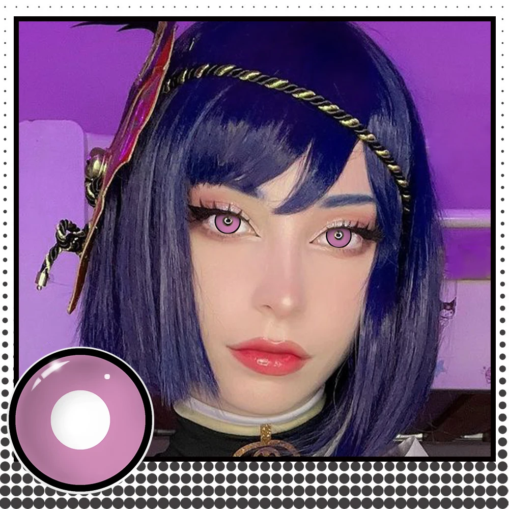 Lalens Wholesale Anime Cosplay Colored Contact Lenses Half Yearly Prescription Halloween Color Blind Contact Lenses