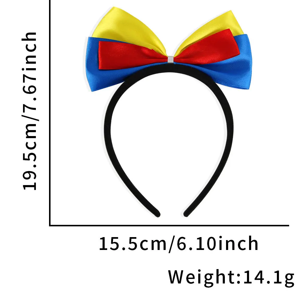 2024 Soccer Cup Cheerleaders Cute Hair Band Flag Bow Knitted Tie Headbands Normal Size Party Decorations Accessory Usage