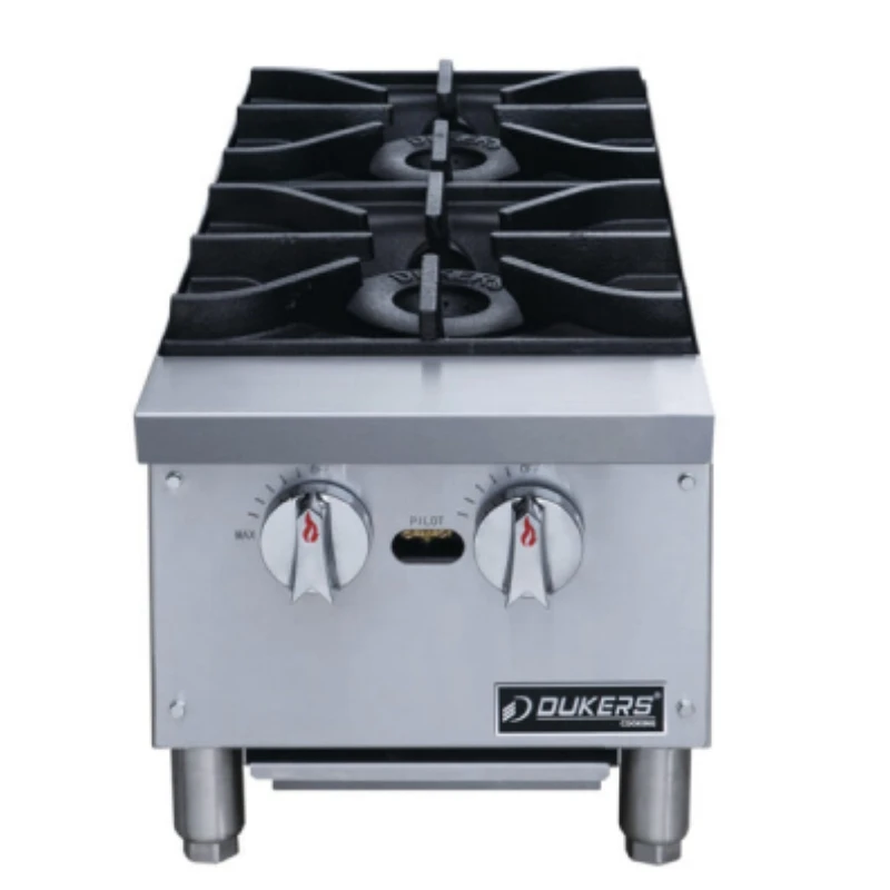 Portable Double Burners 56000 BTU/H  Gas Hot Plate Stove with Adjustable Temperature Cooking Hot Plate