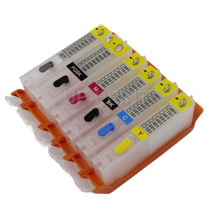 6colors PGI-530 PGI530 CLI-531 CLI531  Refillable Ink Cartridges with Permanent Chip Compatible for Canon Pixma TS8750 TS8751