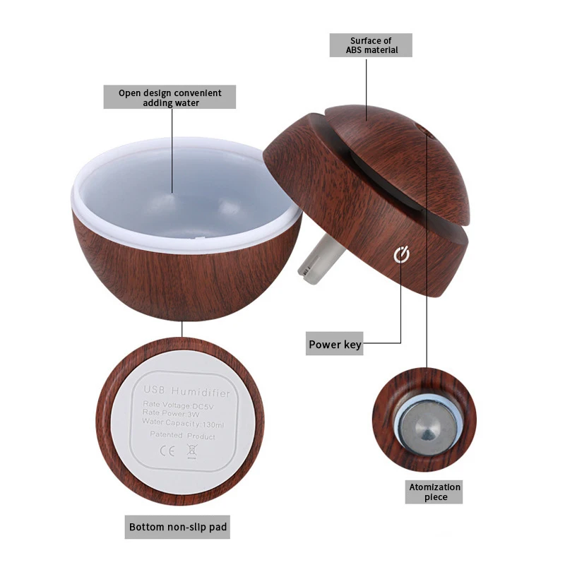 Ultrasonic Fogger Rechargeable Mini Greenhouse Mist Maker Light Humidifiers Babies Essential Aroma Diffuser Electric Humidifier