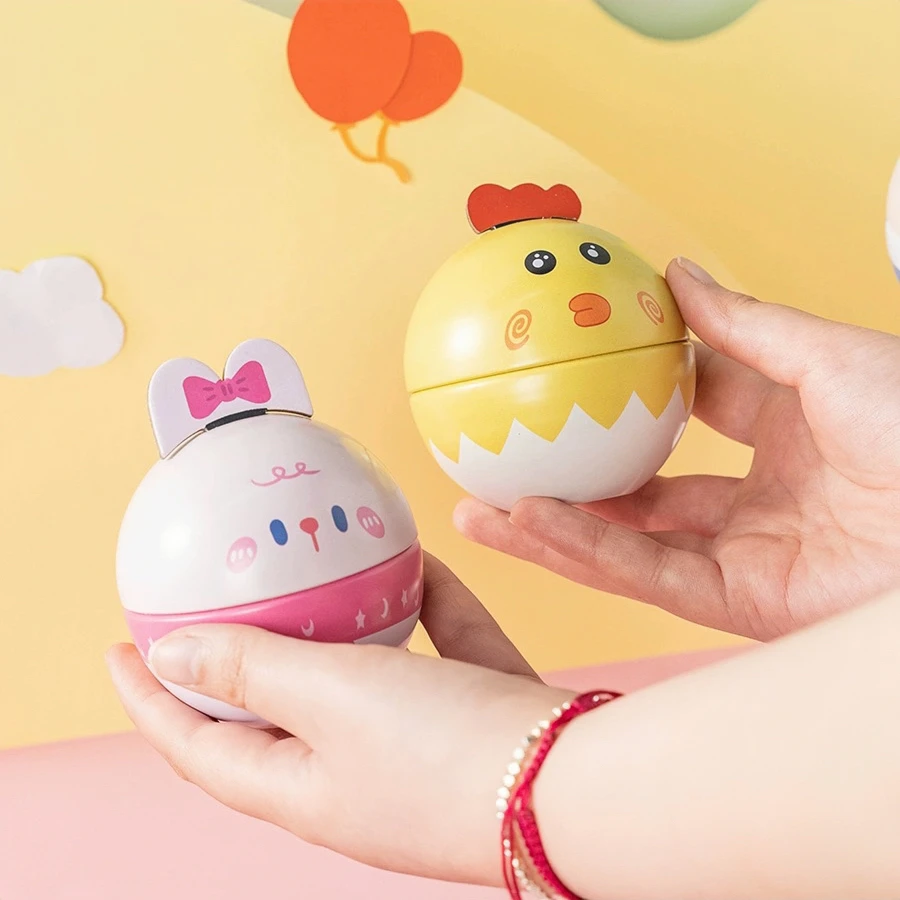 Lovely Small Empty Ball Shape Tin Cartoon Pattern Candy Chocolate Storage Metal Box
