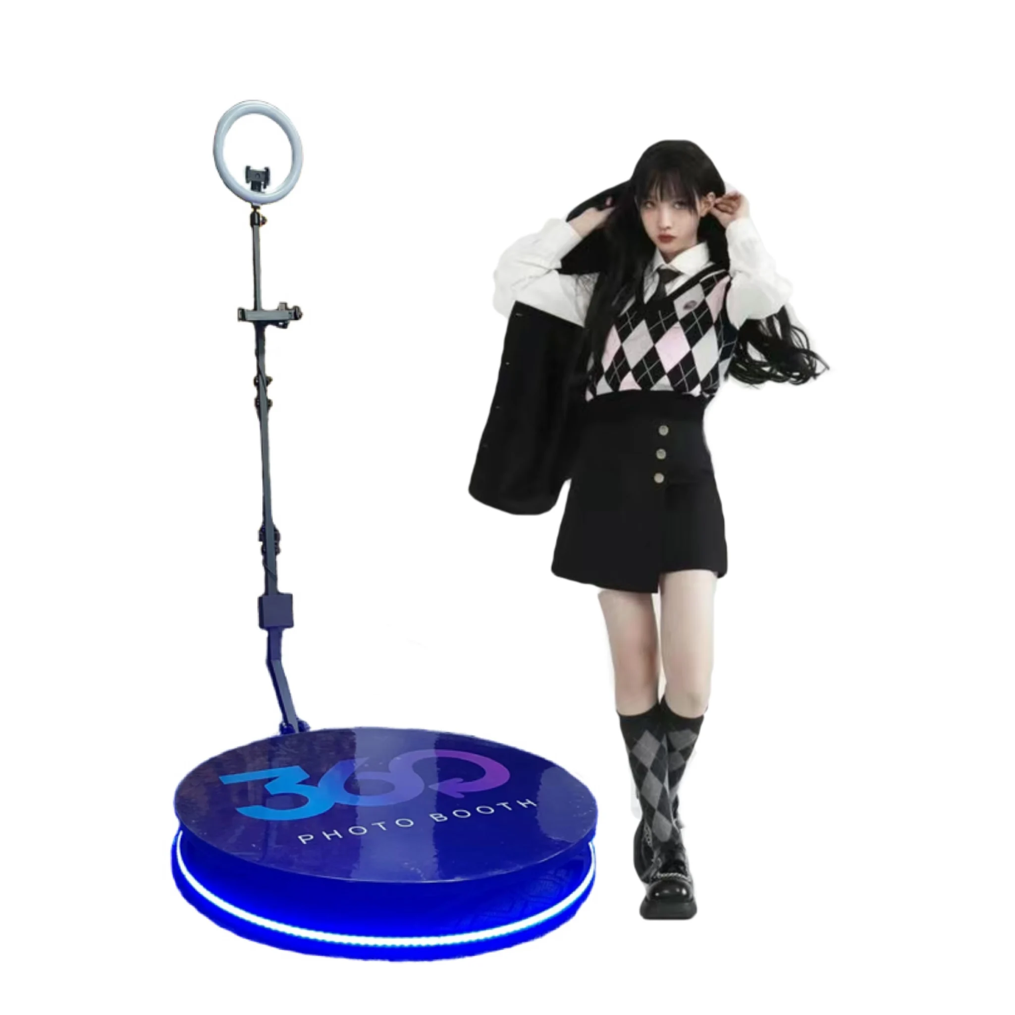 360 photo booth automatic rotating machinewedding manual ring light 3d selfie ipad photobooth video booth dslr 360 camera