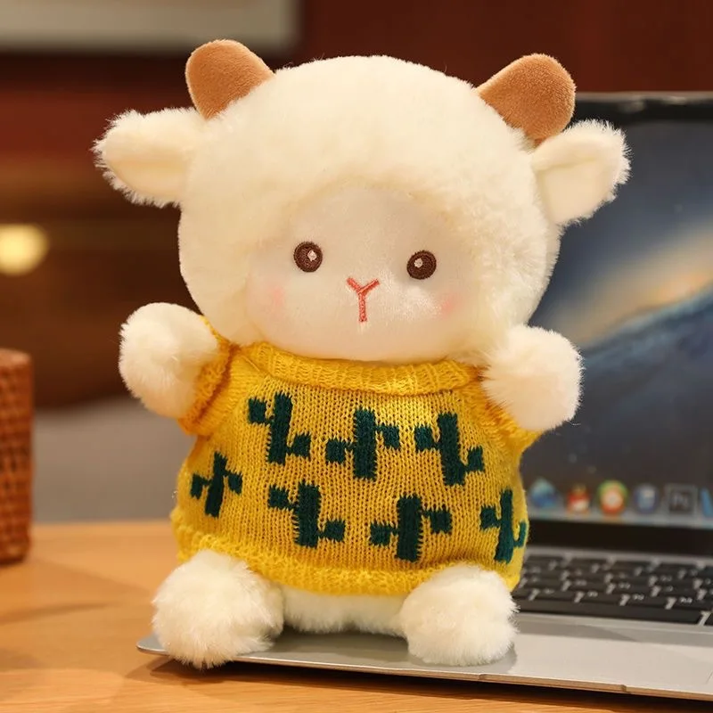 25cm Plush Stuffed Toy Gift Kids Cartoon Mini Lovely Animal Sheep Lovely Small Soft Baby