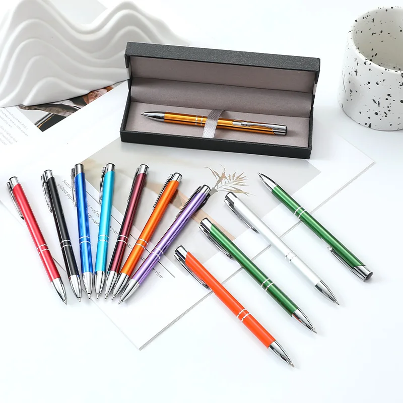 Горячая распродажа синяя шариковая ручка рекламная дешевая подарочная металлическая на заказ персонализированная с логотипом