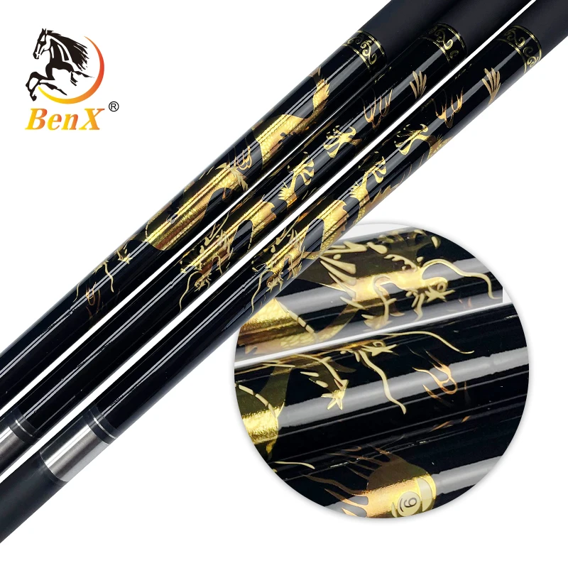 BenX  Carbon Fiber Pool Cue 1/2 Billiard Cue 13mm Graphite Hot Selling Black