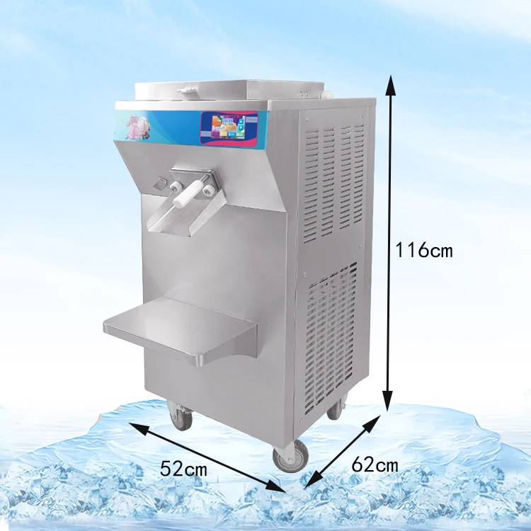 CE ETL dry fresh fruit vertical Gelato ice cream batch freezer fresh fruit vertical hard ice cream machine italian ice machine