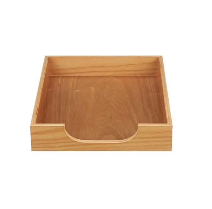 Home Storage Wood Letter Tray Desk Paper Tray Wooden Files Tray for Office