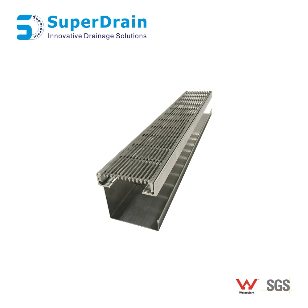 Aluminum sliding door and window drainage channel and grate for balcony
