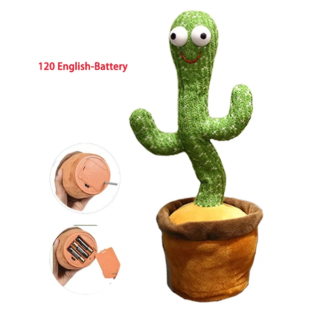 120 Songs Electronic Shake Soft Plush Doll Singing  Dancing Cactus Toys For Kids Early Education Toy Talking Toy