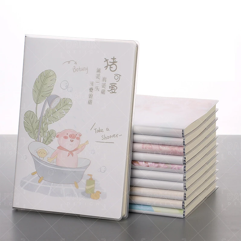 Korea Stationery Lovely Cartoon PVC Cover Mini Notebook For Kids Cute Blank Paper Portable Notepad Kawaii Notebook Office School
