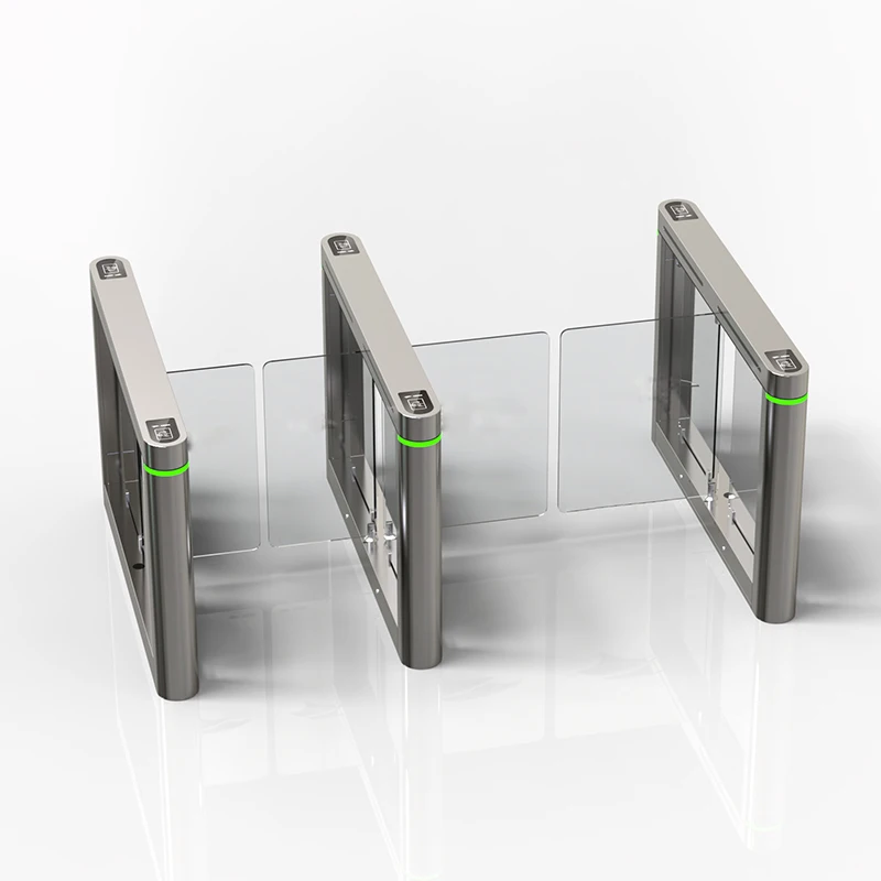 Customizable 304 Stainless Steel Turnstile Supermarket Security Barrier Gate with Fingerprint Recognition & Logo Induction Swing