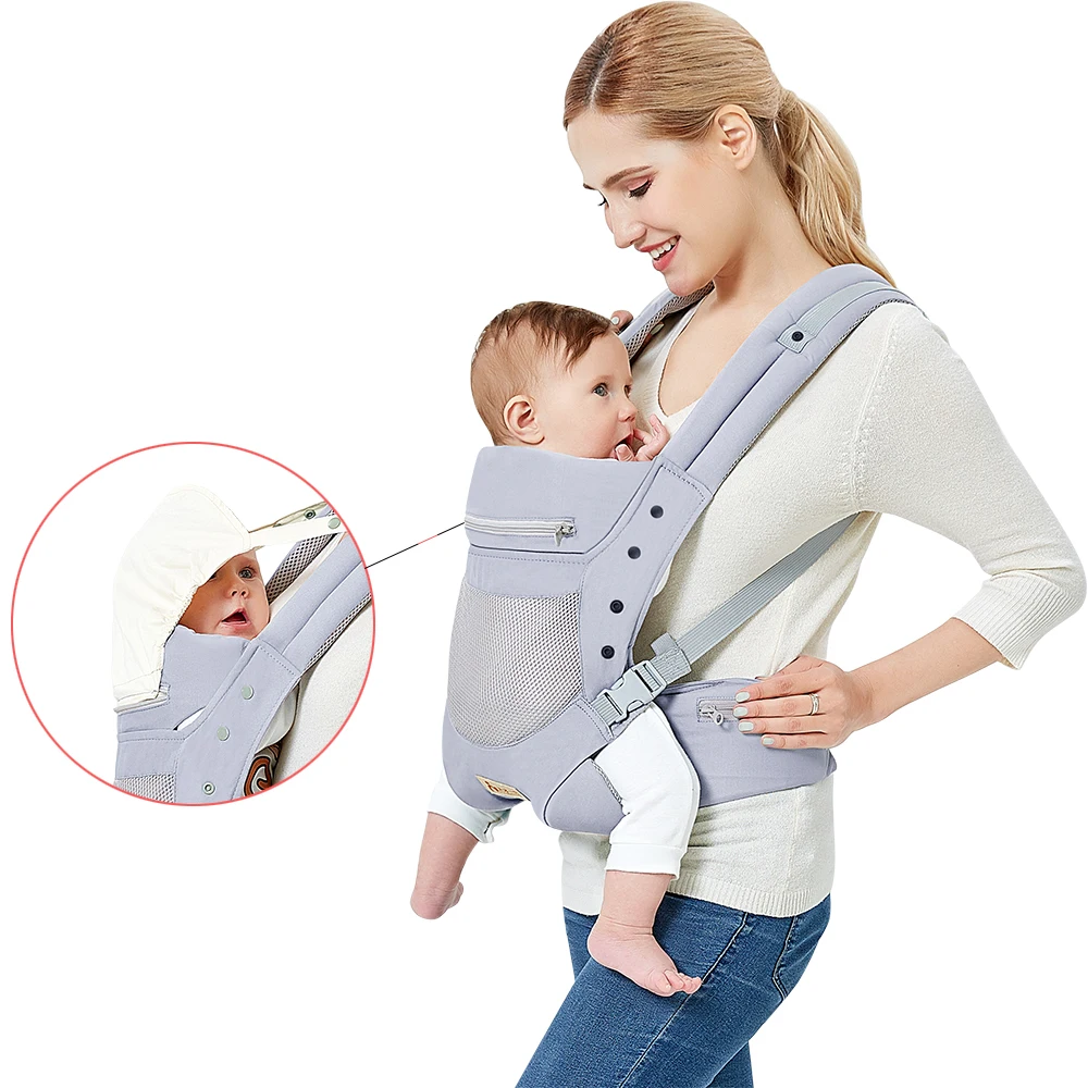  2021 Manufacturers Ergonomic Baby Carrier with hood Front Back Hiking for Carrying